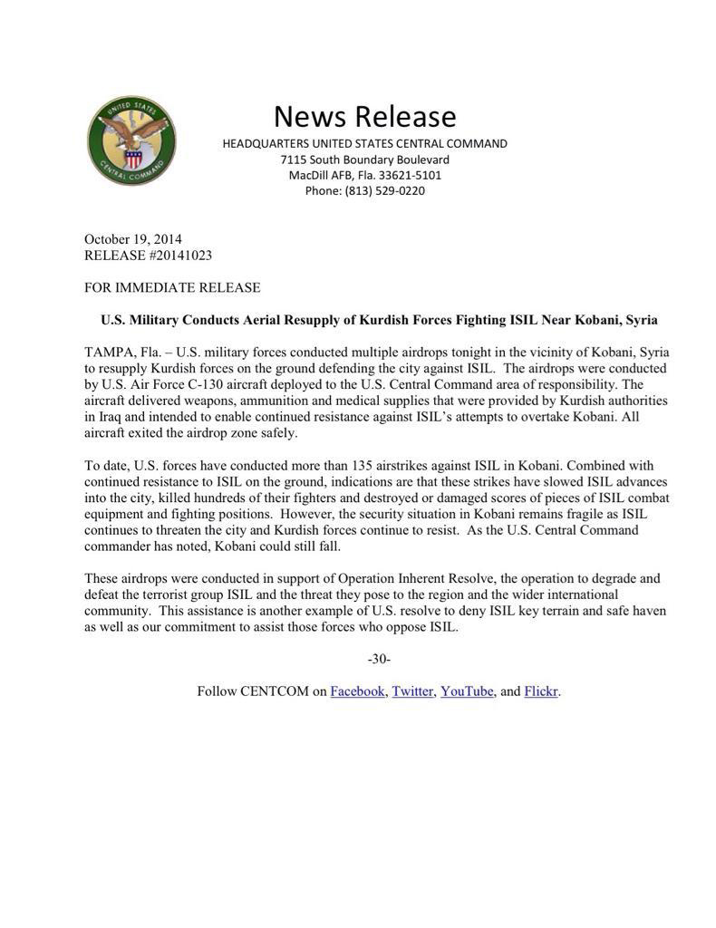 CentCom-PressRelease-10-19-14
